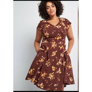 Modcloth Sentimental Special dress 1X floral